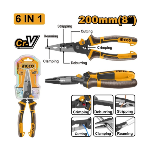 Тонкогубцы INGCO HMFLNP28200
