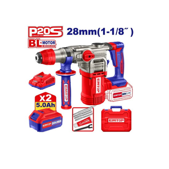 Аккумуляторный перфоратор EMTOP ELRH202885