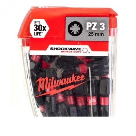 Биты для шуруповерта MILWAUKEE SHOCKWAVE IMPACT DUTY PZ3 X 25ММ 4932430869