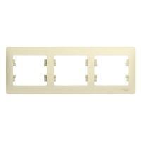 Рамка 3-х Schneider Electric Glossa бежевая GSL000203