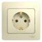 Розетка 1-х Schneider Electric Glossa с/з со/ш бежевый GSL000244