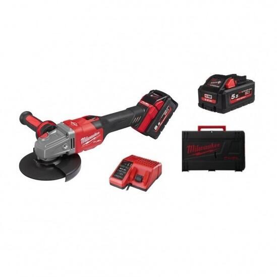 АККУМУЛЯТОРНАЯ УГЛОВАЯ ШЛИФОВАЛЬНАЯ МАШИНА MILWAUKEE M18 FUEL FHSAG125 XB-552X 0