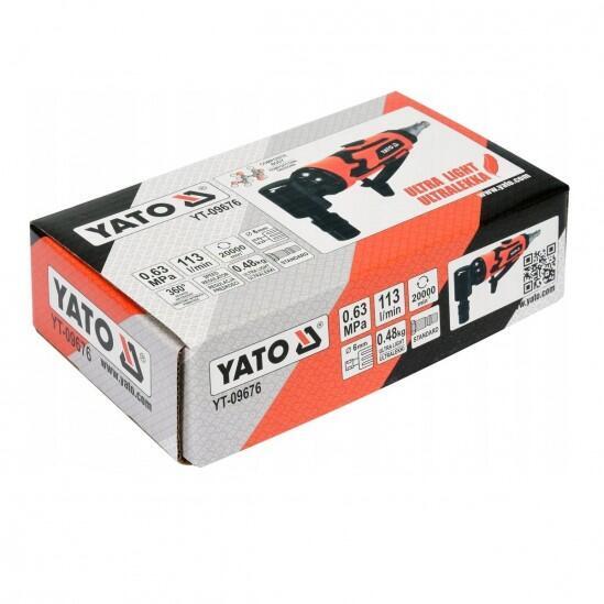 Шлифмашина угловая пневматическая YATO YT-09676 0