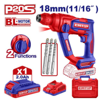 Перфоратор аккумуляторный EMTOP ELRH201881